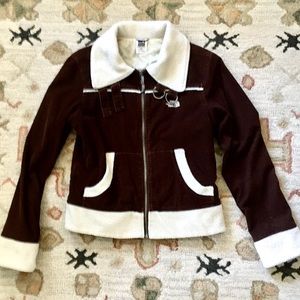 The North Face Rare Corduroy Brown Sherpa Jacket size Medium